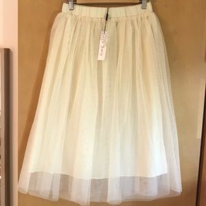 Ivory bridal skirt